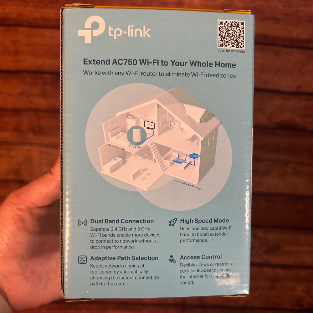 TP-Link RE220 AC750 Mesh Wi-Fi Range Extender Dual Band Wireless Booster White - Picture 4 of 6